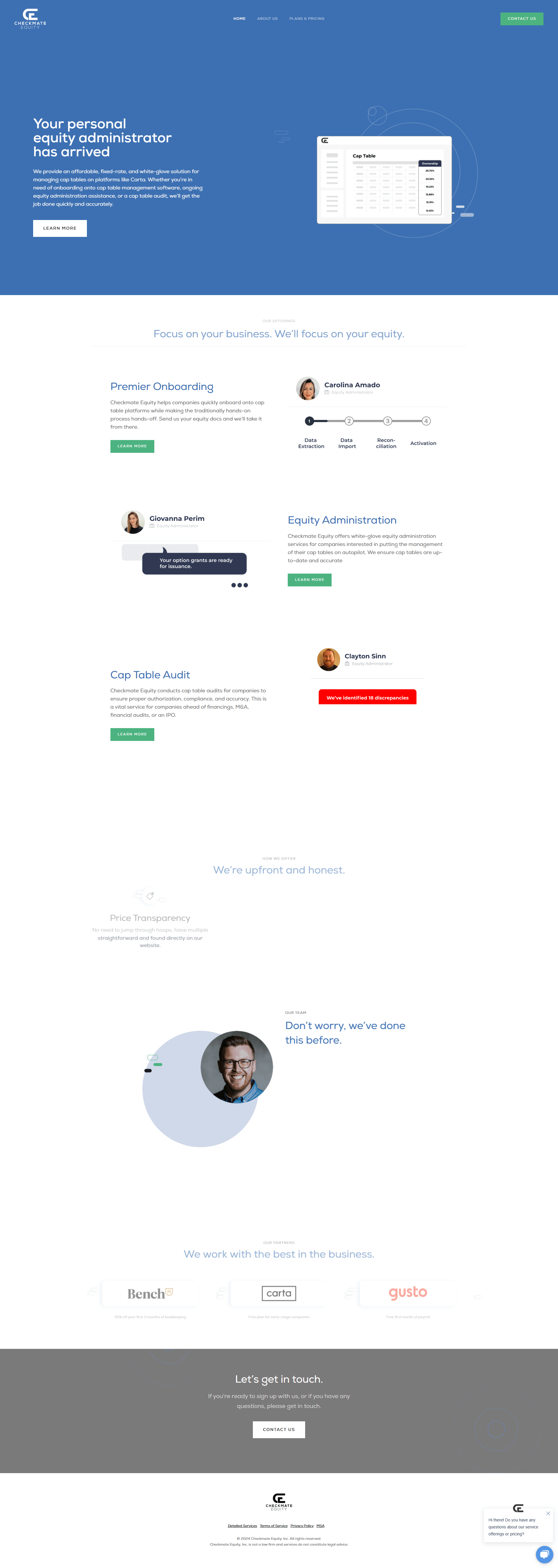 Checkmate Equity — Professional Services